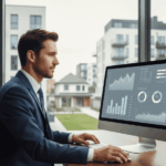 Homme devant son ordinateur essayant de comprendre le fonctionnement du prêt de trésorerie hypothécaire.