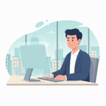 Personne utilisant un outil de prêt de trésorerie hypothécaire simulation pour estimer sa capacité d’emprunt en fonction de la valeur de son bien immobilier.